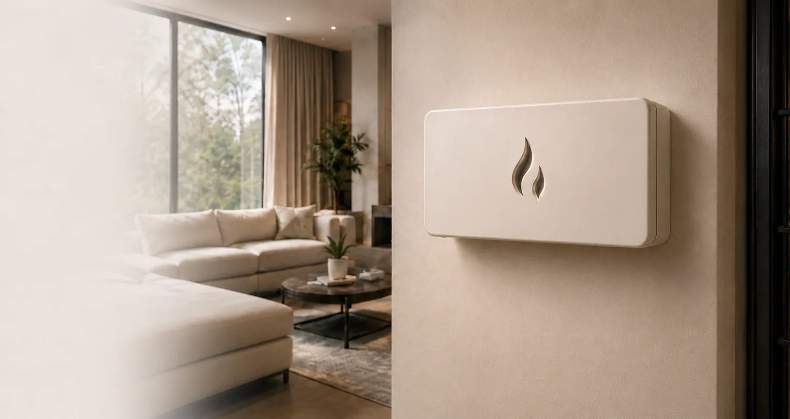 Wall-mounted unit in a residential interior