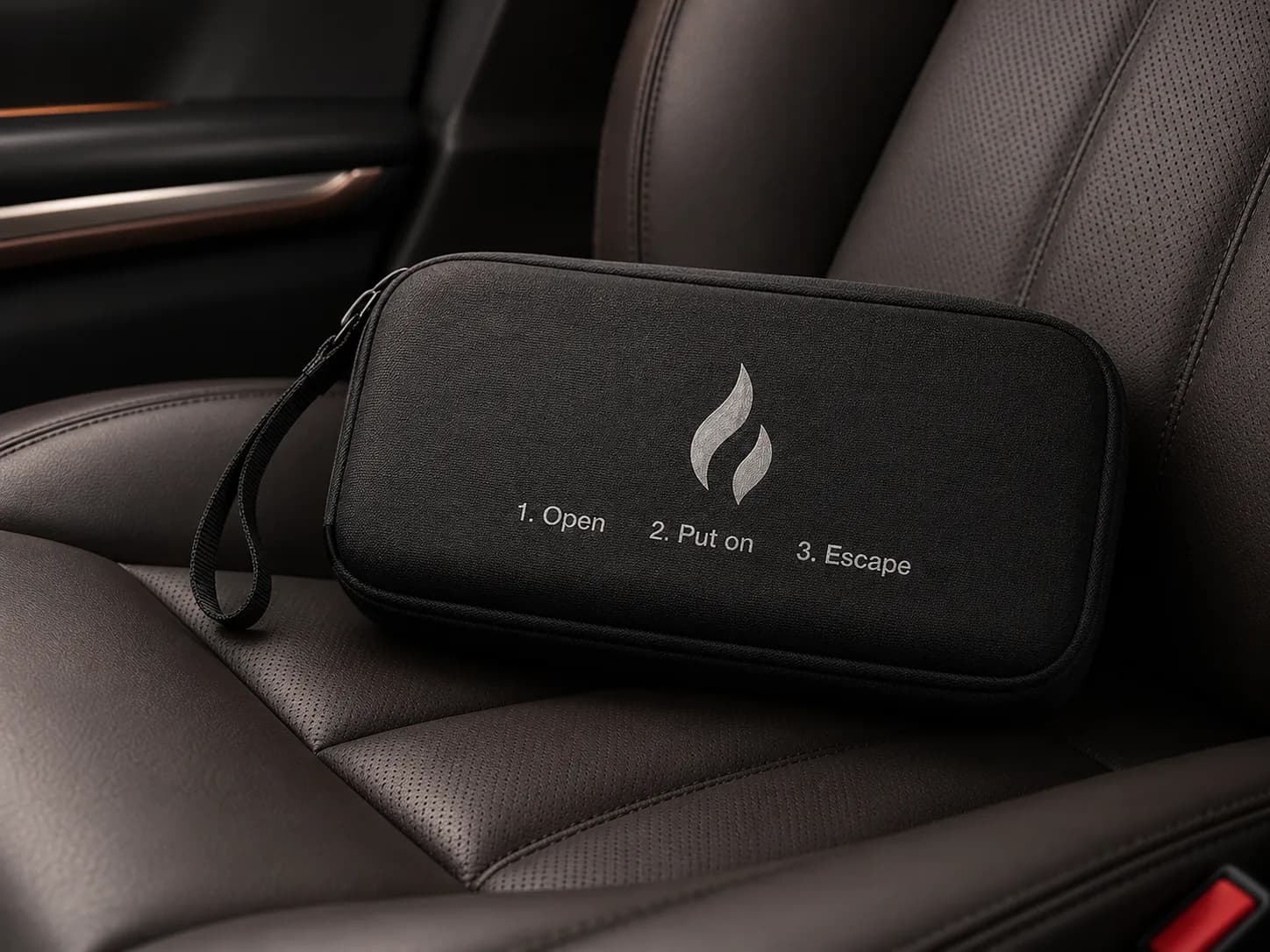 Travel pack fitted in a vehicle